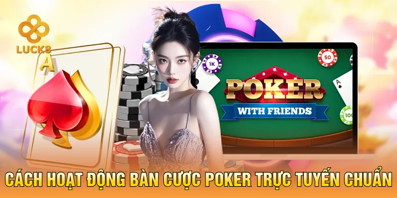 Cách hoạt động bàn cược Poker trực tuyến chuẩn
